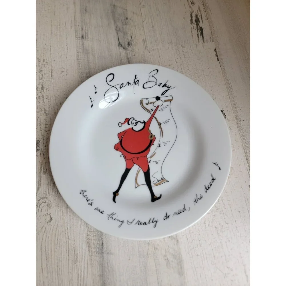 Pottery Barn Santa baby there's one thing I really‎ do need plate Japan
